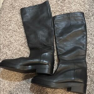 Zara Black Leather Boots